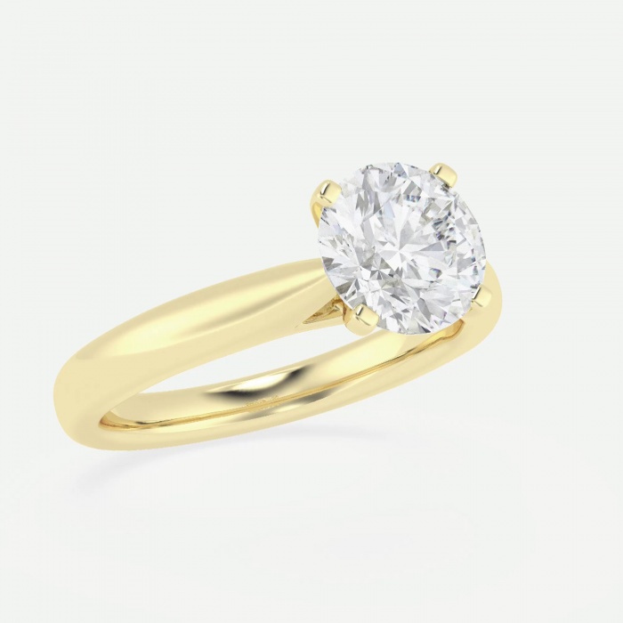 Additional Image 2 for  1 1/2 ctw Round Lab Grown Diamond Cathedral Solitaire Engagement Ring