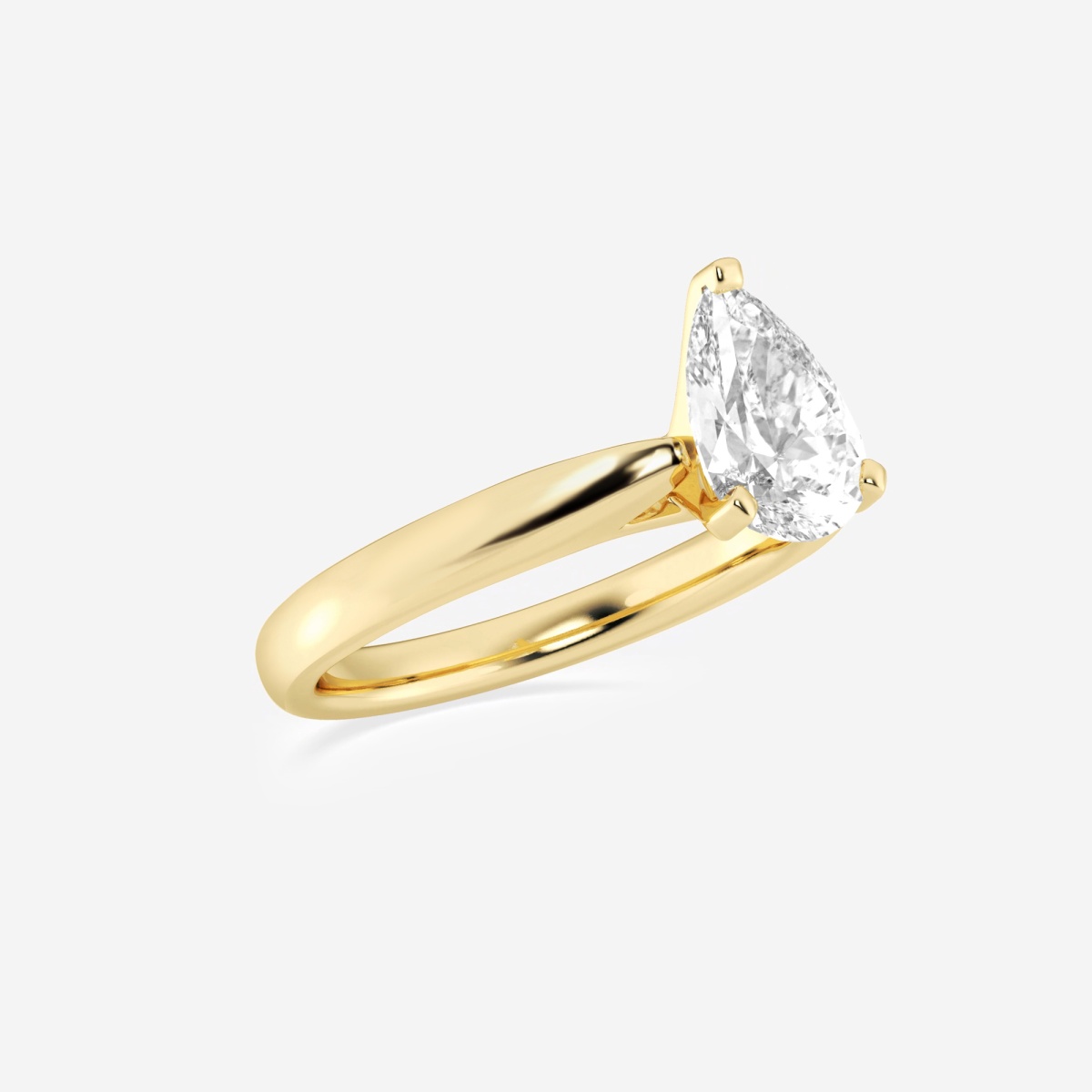 Cathedral pear hot sale engagement ring