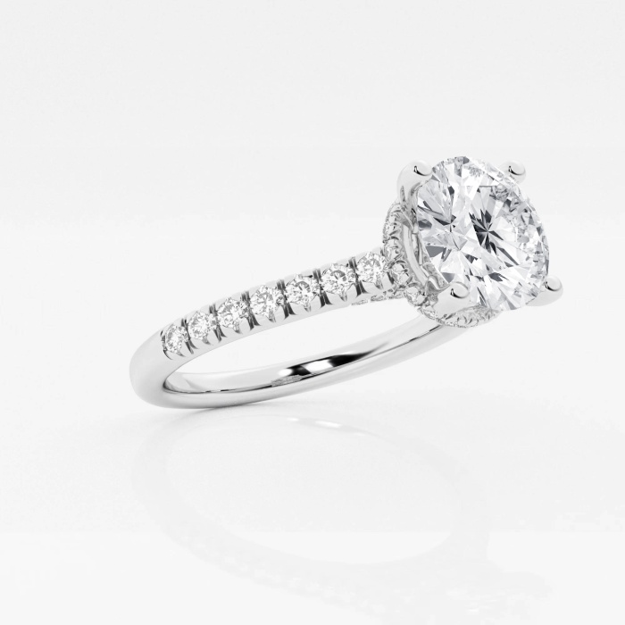 Additional Image 2 for  2 1/2 ctw Round Lab Grown Diamond Hidden Halo Engagement Ring
