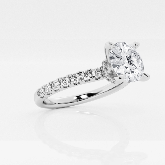Additional Image 2 for  2 1/2 ctw Round Lab Grown Diamond Hidden Halo Engagement Ring
