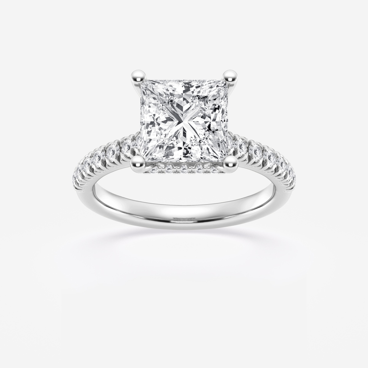 Shylin 3 1/2 ctw Princess Lab Grown Diamond Hidden Halo