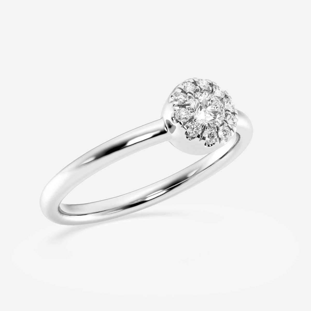 Additional Image 1 for  1/4 ctw Round Lab Grown Diamond Micro Pave Halo Fashion Ring