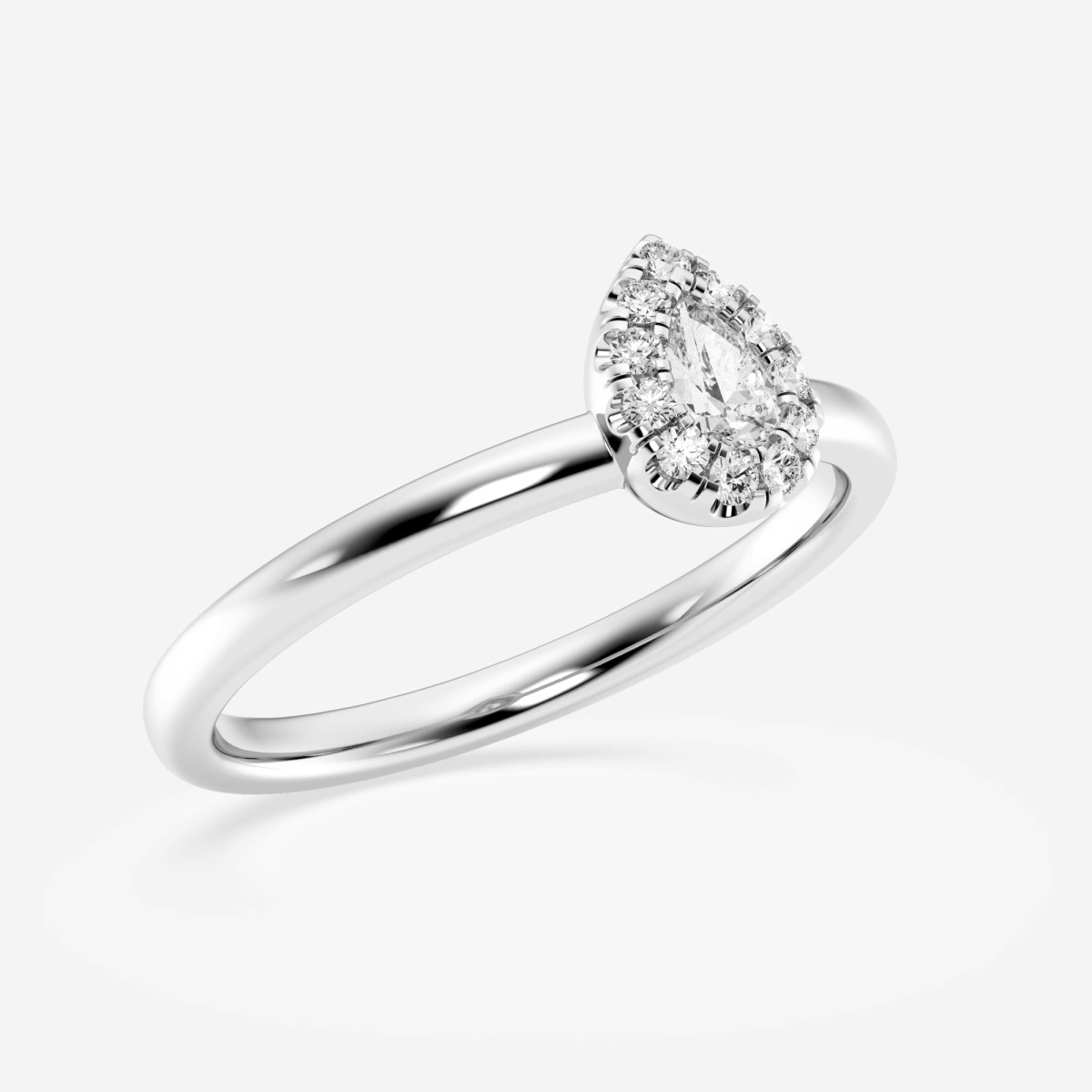 Additional Image 1 for  1/4 ctw Pear Lab Grown Diamond Micro Pave Halo Fashion Ring