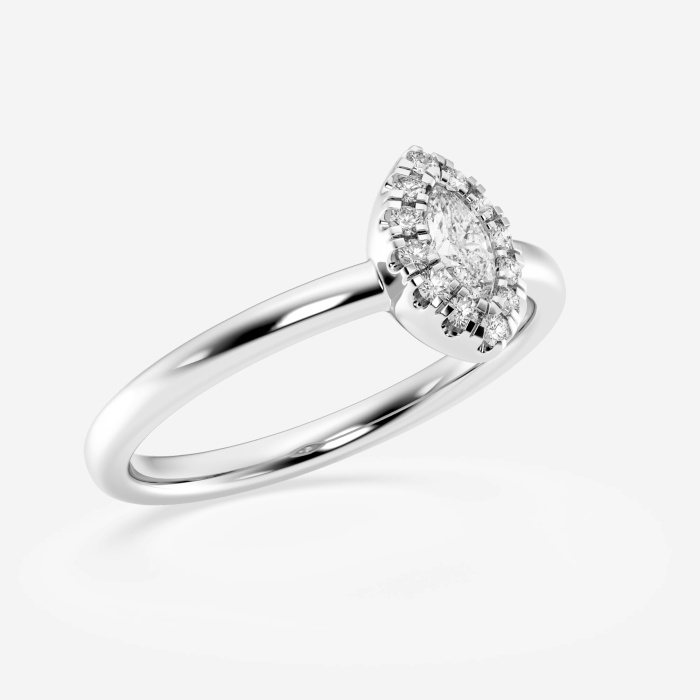 Additional Image 1 for  1/4 ctw Marquise Lab Grown Diamond Micro Pave Halo Fashion Ring