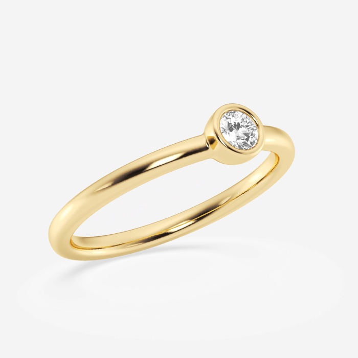 Additional Image 1 for  1/4 ctw Round Lab Grown Diamond Bezel Set Fashion Ring