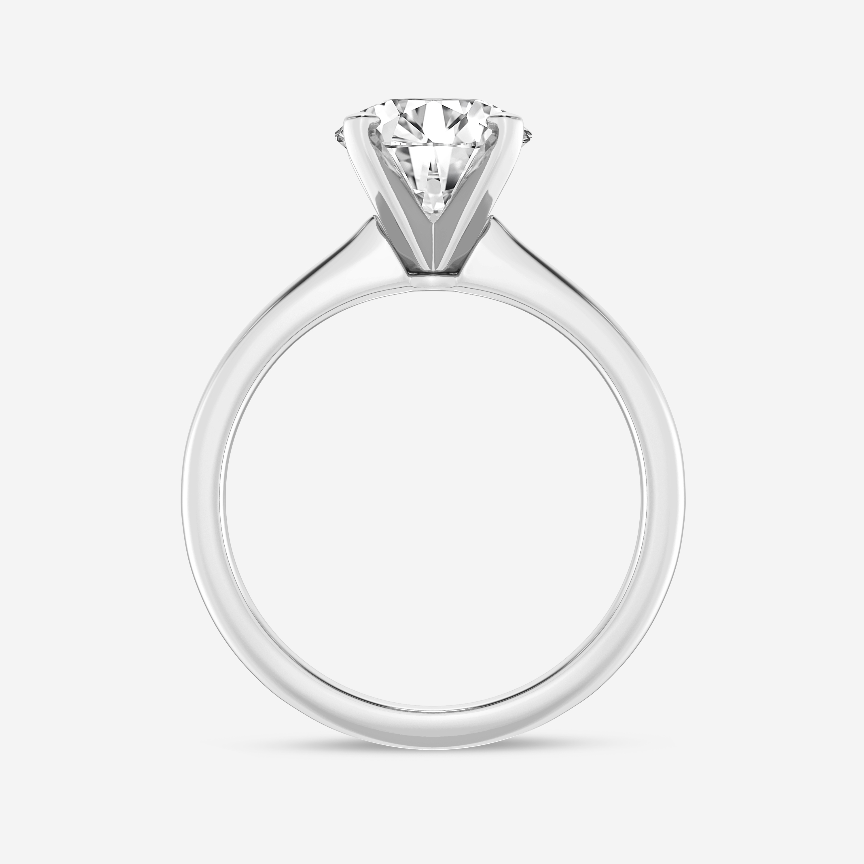 2 ctw Round Lab Grown Diamond Petite Solitaire Engagement Ring ...