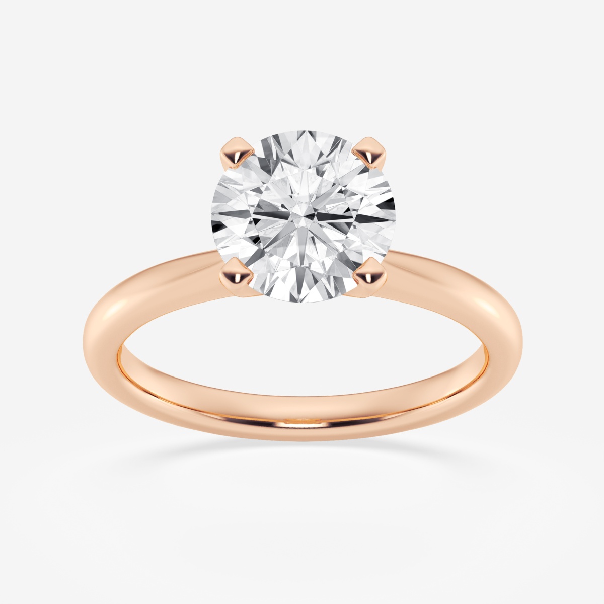 2 ctw Round Lab Grown Diamond Petite Solitaire Engagement Ring