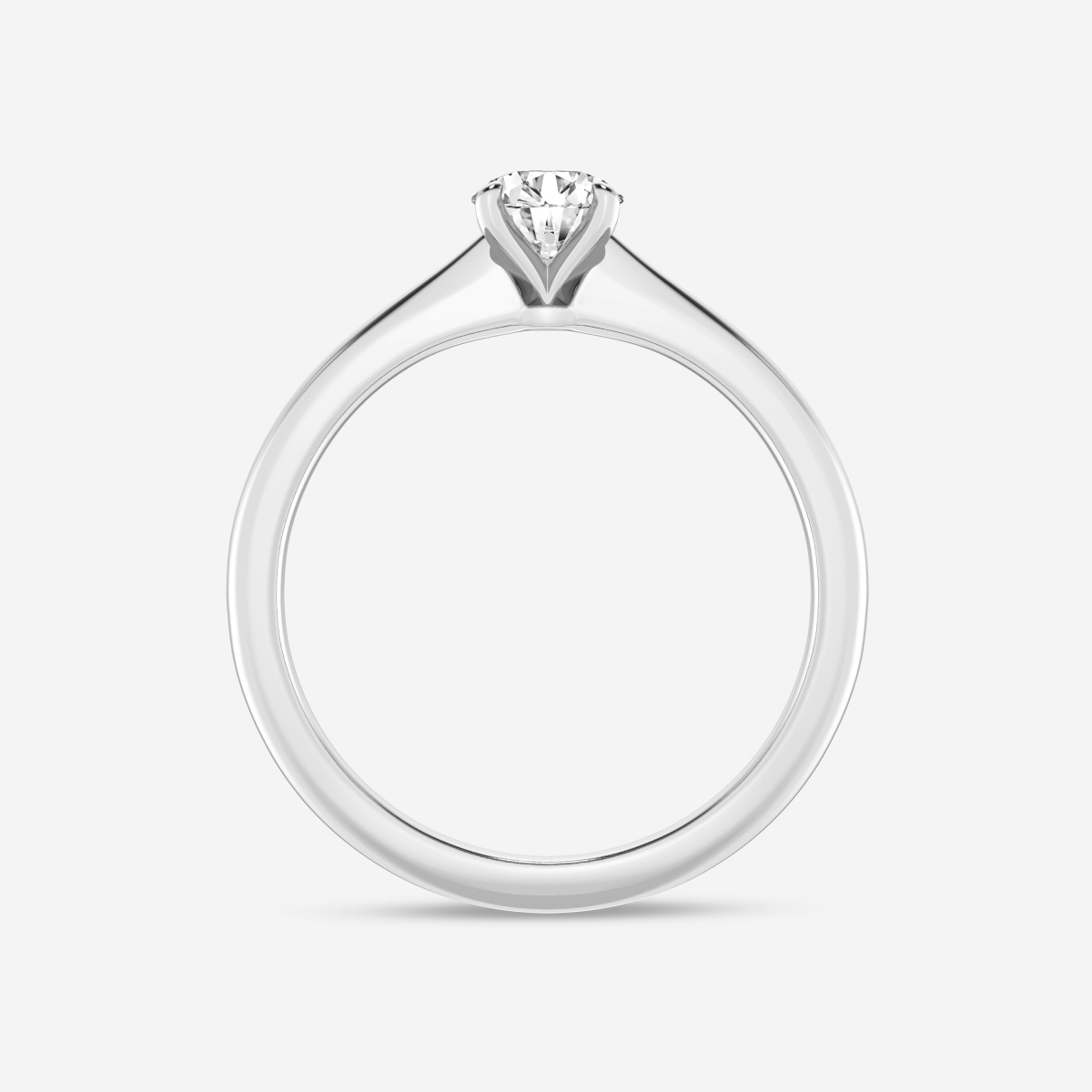 1/2 ctw Round Lab Grown Diamond Petite Solitaire Engagement Ring ...
