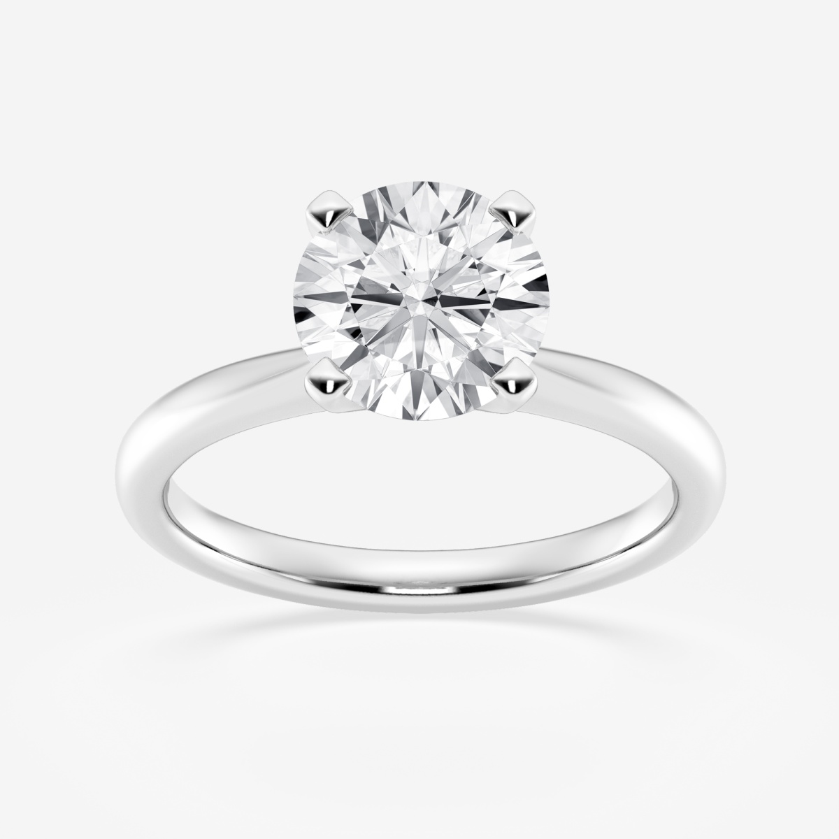 Additional Image 1 for  2 ctw Round Lab Grown Diamond Petite Solitaire Engagement Ring