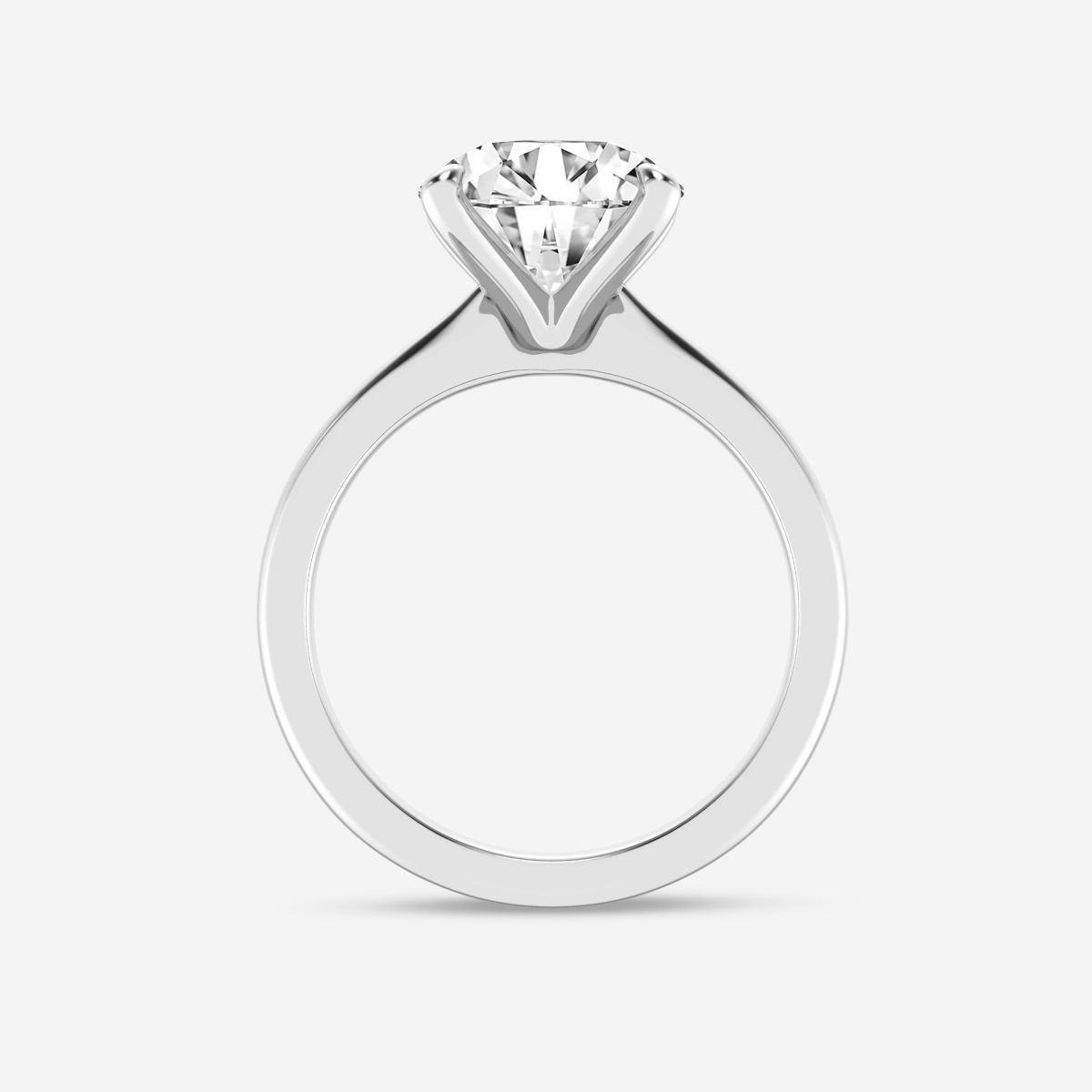 6 ctw Round Lab Grown Diamond Petite Solitaire Engagement Ring ...
