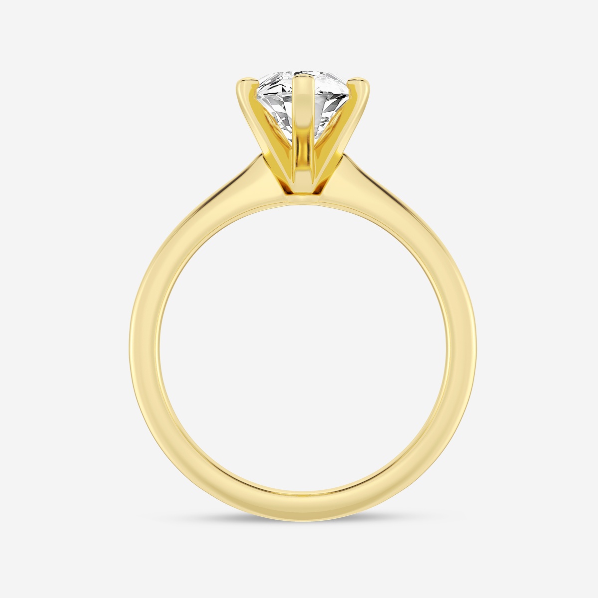 Additional Image 1 for  2 ctw Marquise Lab Grown Diamond Petite Solitaire Engagement Ring