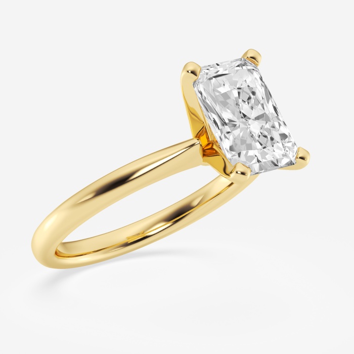 2 ctw Radiant Lab Grown Diamond  Petite Solitaire Engagement Ring