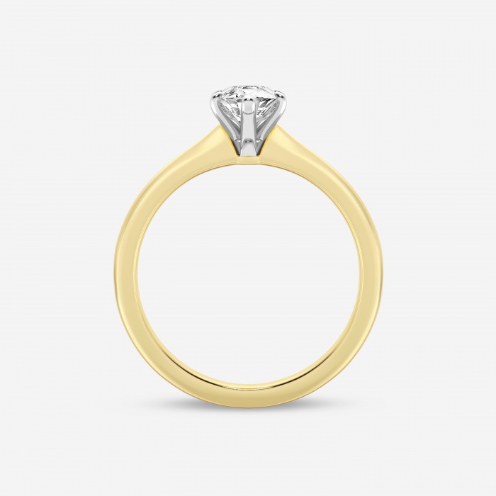 Additional Image 1 for  1 ctw Marquise Lab Grown Diamond Petite Solitaire Engagement Ring