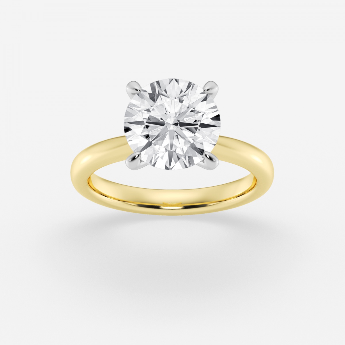 4 ctw Round Lab Grown Diamond Petite Solitaire Engagement Ring