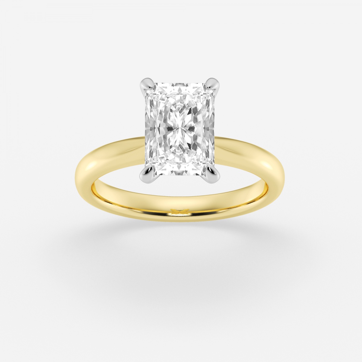 Additional Image 2 for  2 ctw Radiant Lab Grown Diamond Petite Solitaire Engagement Ring