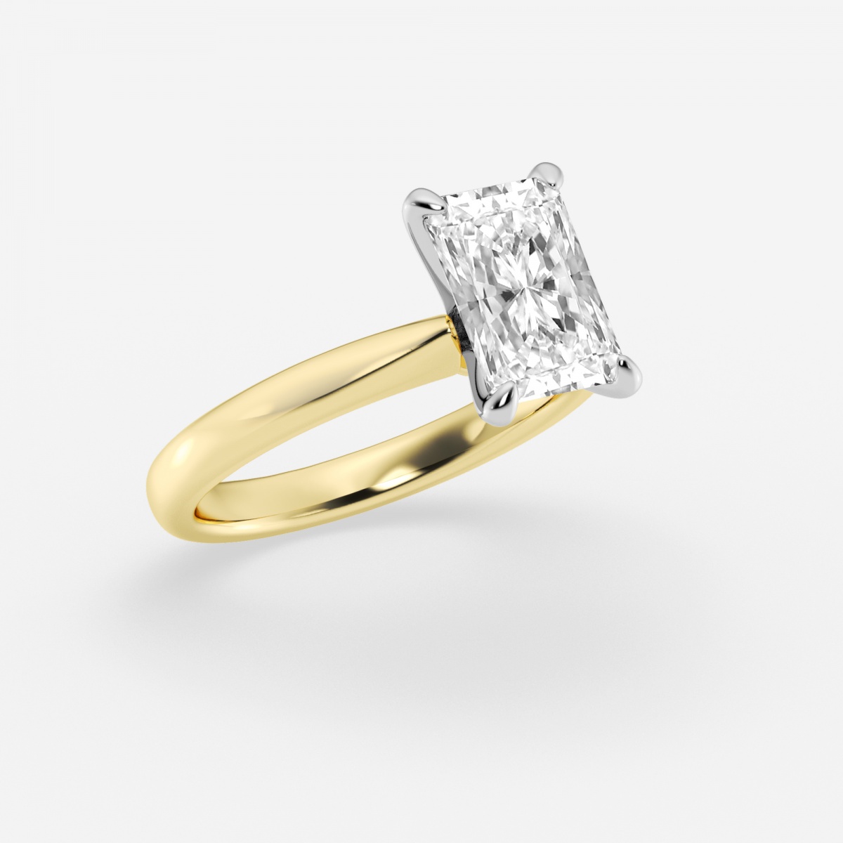 Additional Image 1 for  2 ctw Radiant Lab Grown Diamond Petite Solitaire Engagement Ring