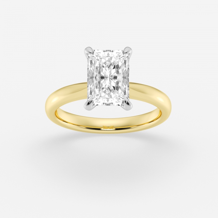 Additional Image 2 for  2 ctw Radiant Lab Grown Diamond Petite Solitaire Engagement Ring