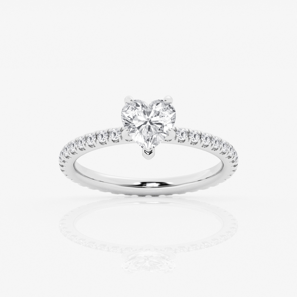 1 1/2 ctw Heart Lab Grown Diamond Eternity Engagement Ring