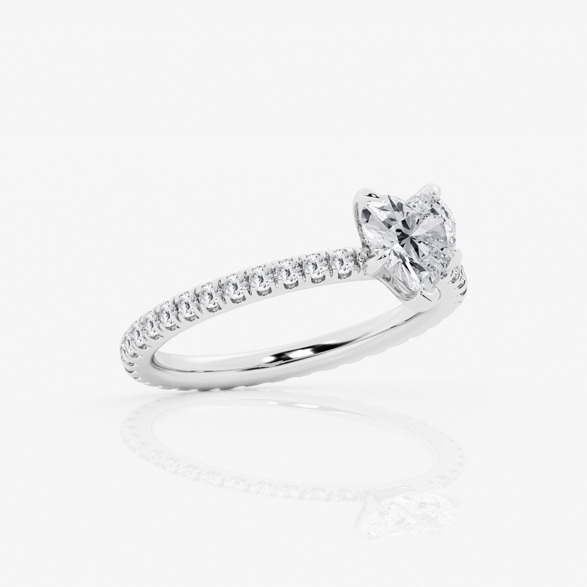 Additional Image 1 for  1 1/2 ctw Heart Lab Grown Diamond Eternity Engagement Ring