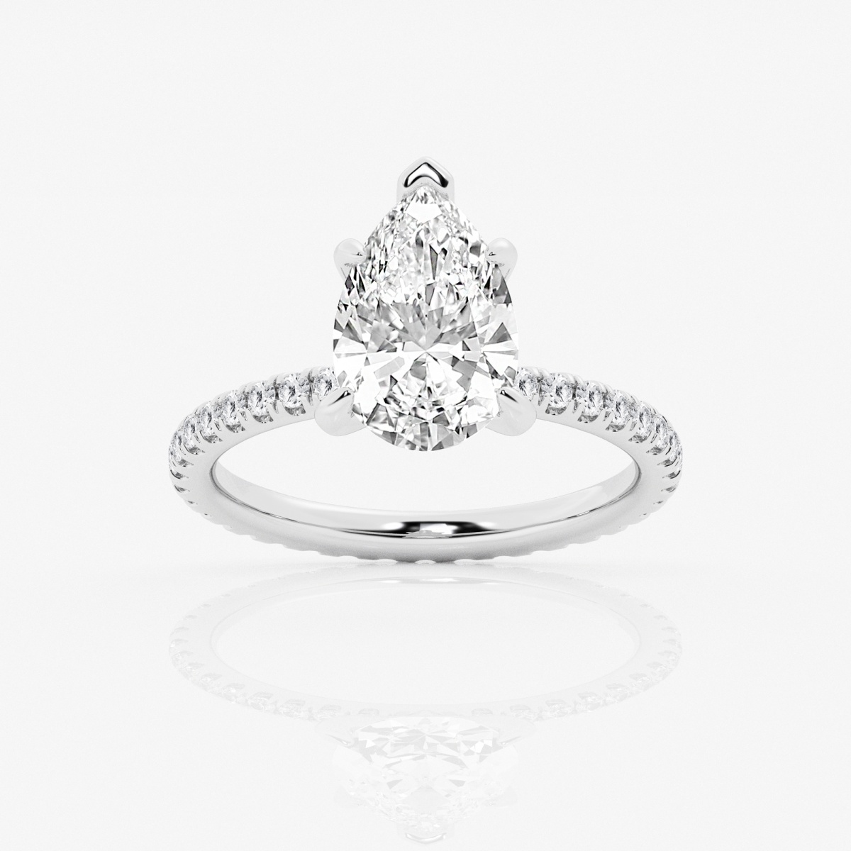 3 ctw Pear Lab Grown Diamond Eternity Engagement Ring