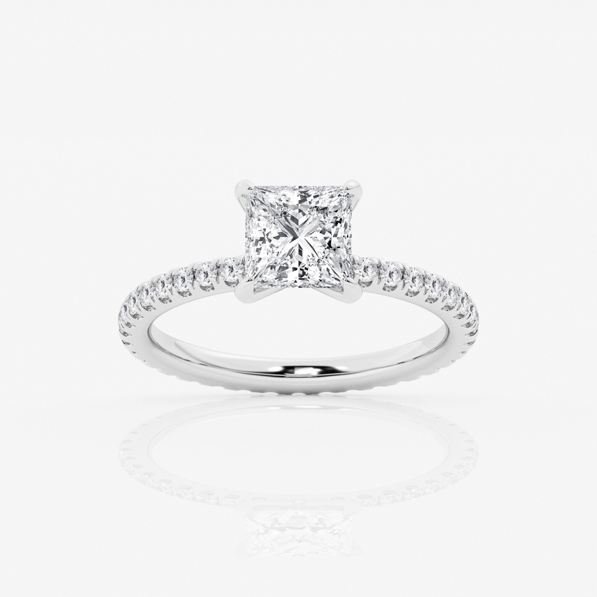 2 ctw Princess Lab Grown Diamond Eternity Engagement Ring