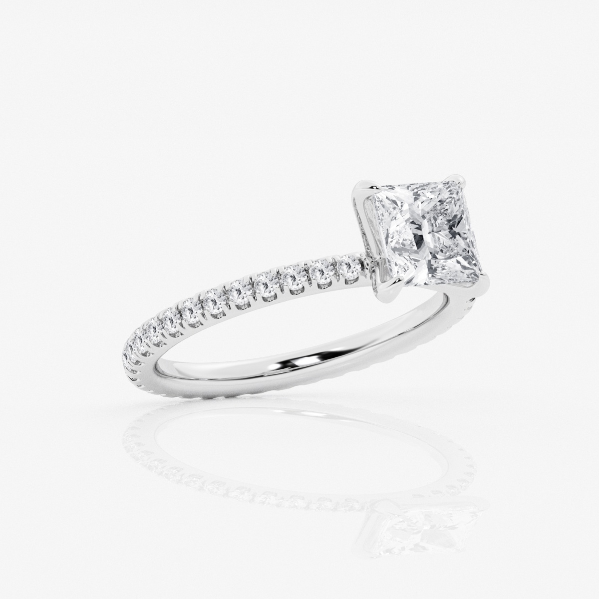 Additional Image 1 for  2 ctw Princess Lab Grown Diamond Eternity Engagement Ring