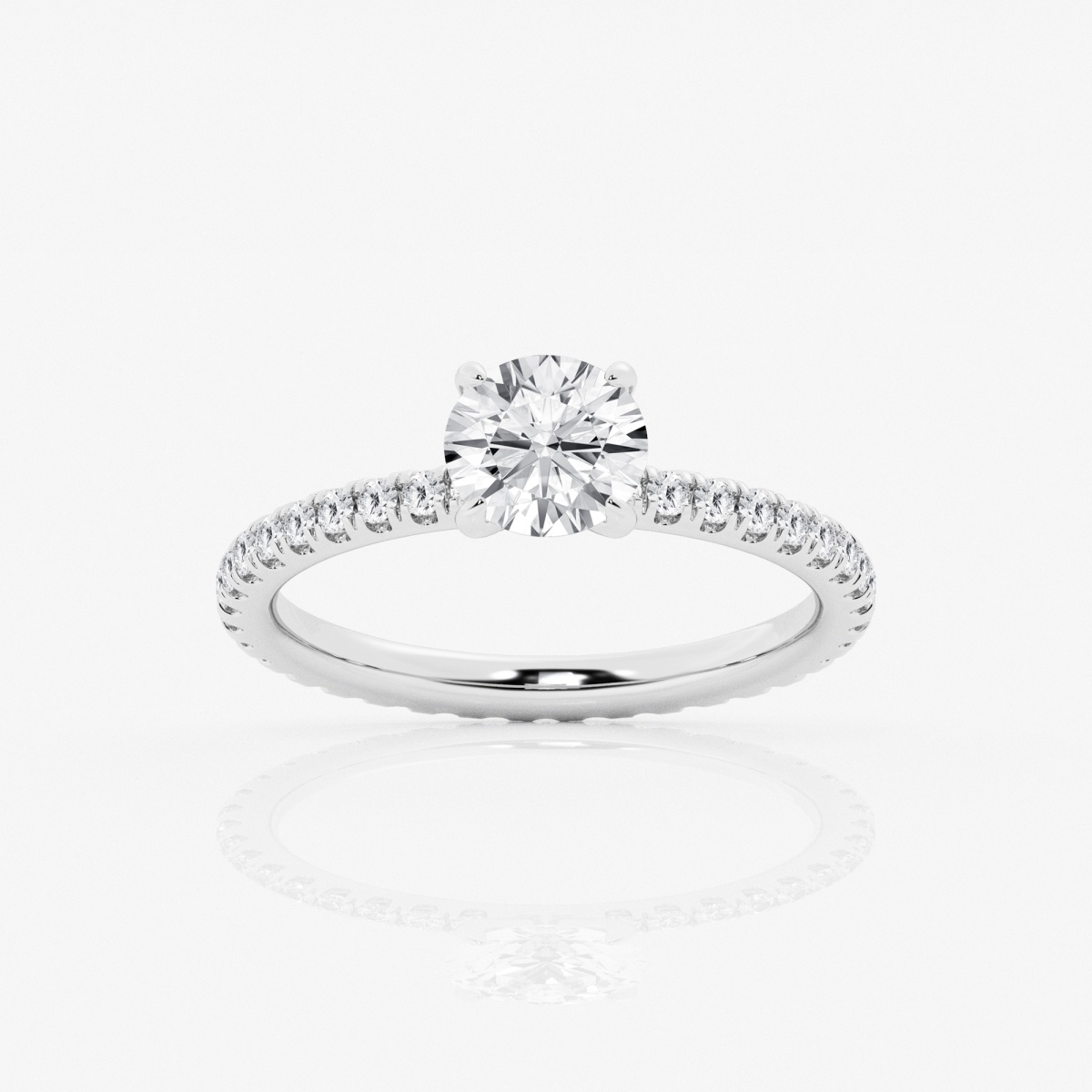 1 1/2 ctw Round Lab Grown Diamond Eternity Engagement Ring