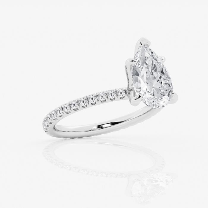 3 ctw Pear Lab Grown Diamond Eternity Engagement Ring