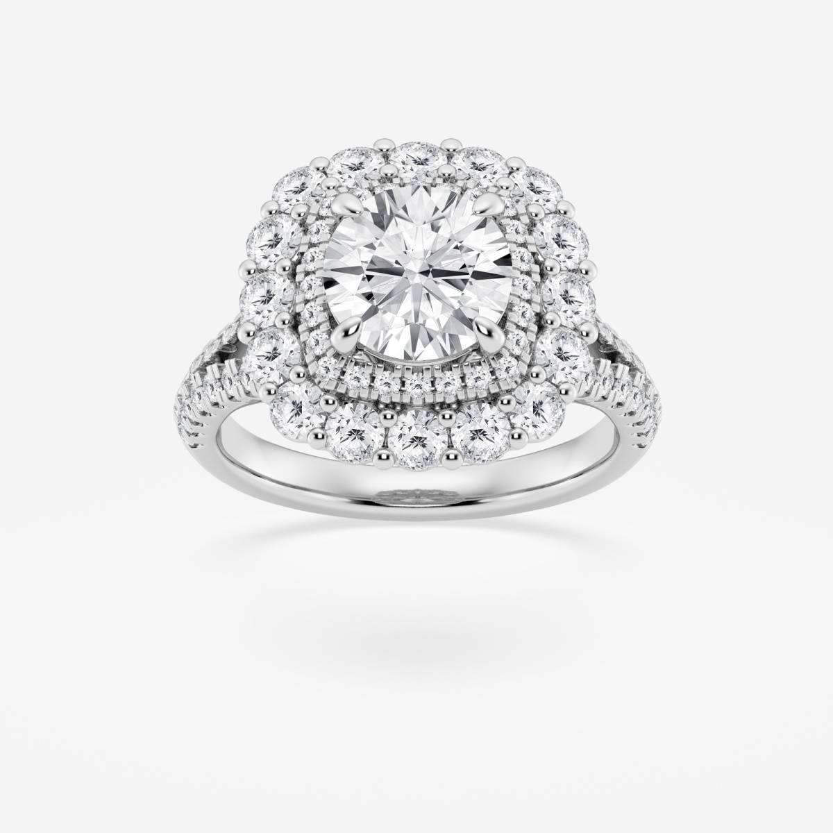1.50 ctw Pink & White Lab Created Diamond Halo Engagement Ring 8