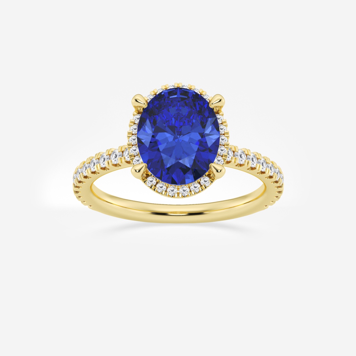 Lab created sapphire hot sale ring yellow gold