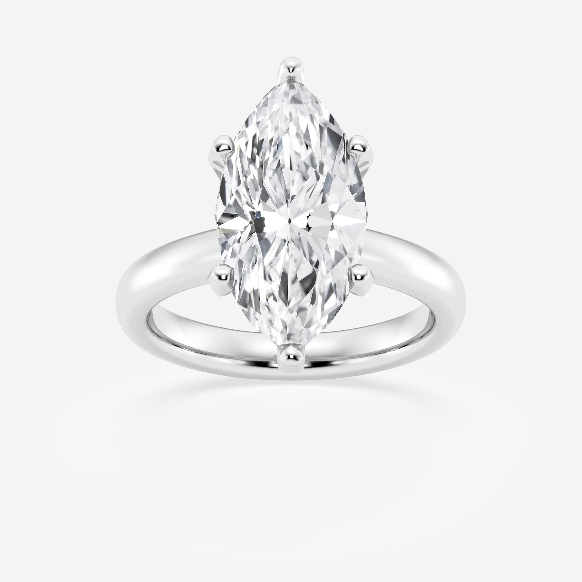 5 ctw Marquise Lab Grown Diamond Classic Solitaire Engagement Ring ...