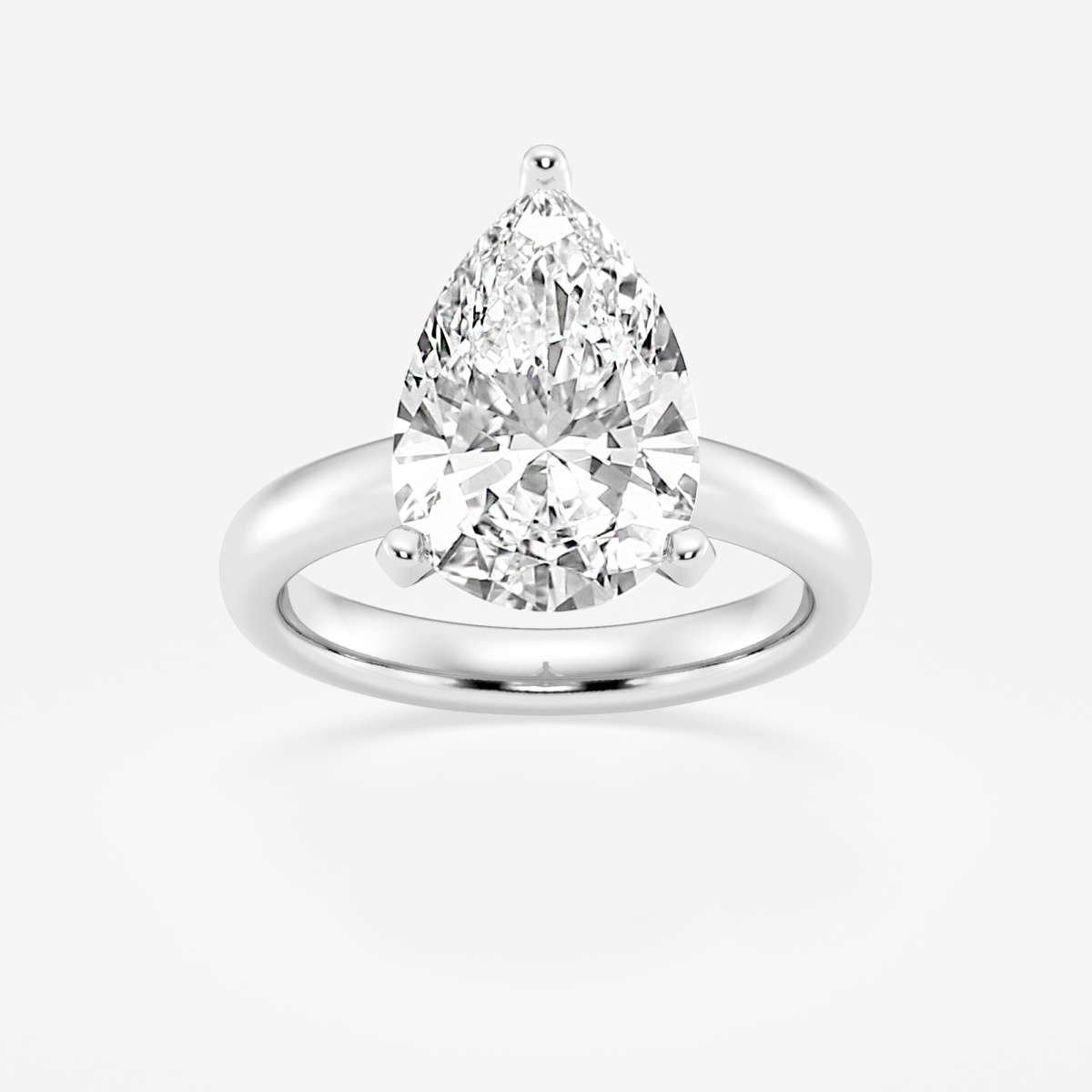 5 ctw Pear Lab Grown Diamond Classic Solitaire Engagement Ring ...