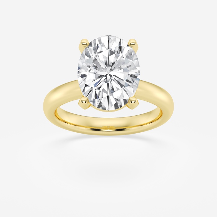 5 ctw Oval Lab Grown Diamond Classic Solitaire Engagement Ring ...