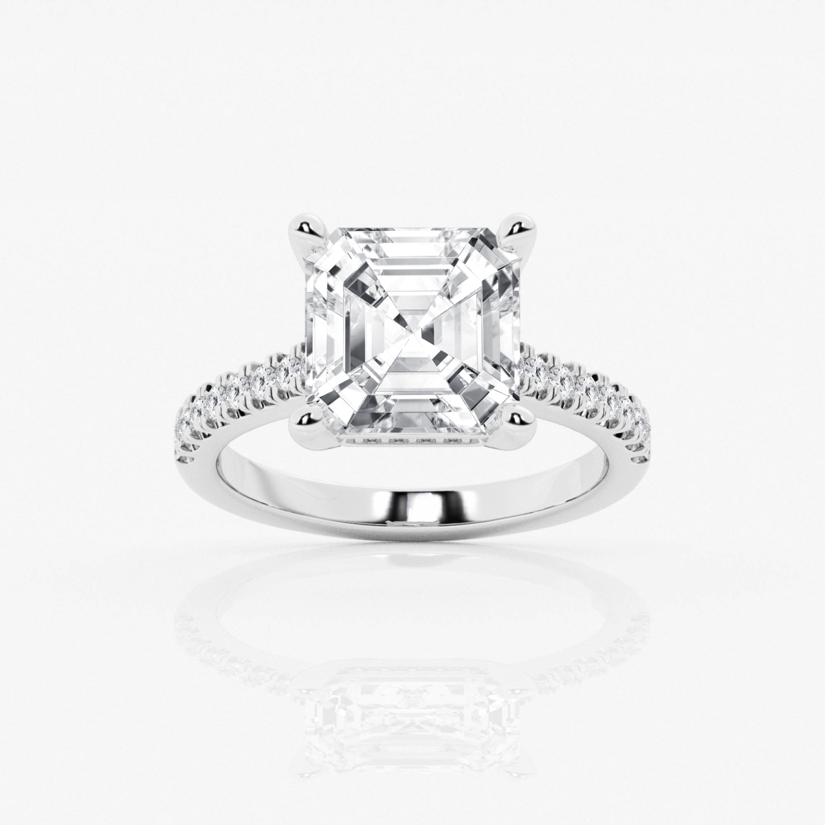 Badgley Mischka Near-Colorless 5 1/3 ctw Asscher Lab Grown Diamond Hidden  Halo Engagement Ring Platinum, GH, VS2+