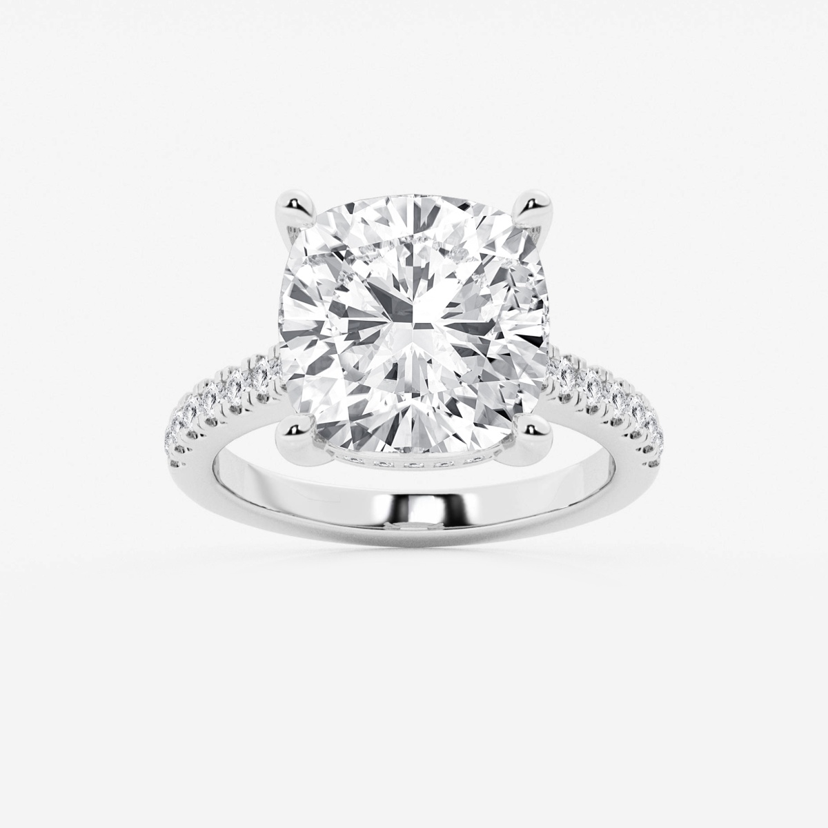 Shye 8 2/5 ctw Cushion Lab Grown Diamond Hidden Halo Engagement 