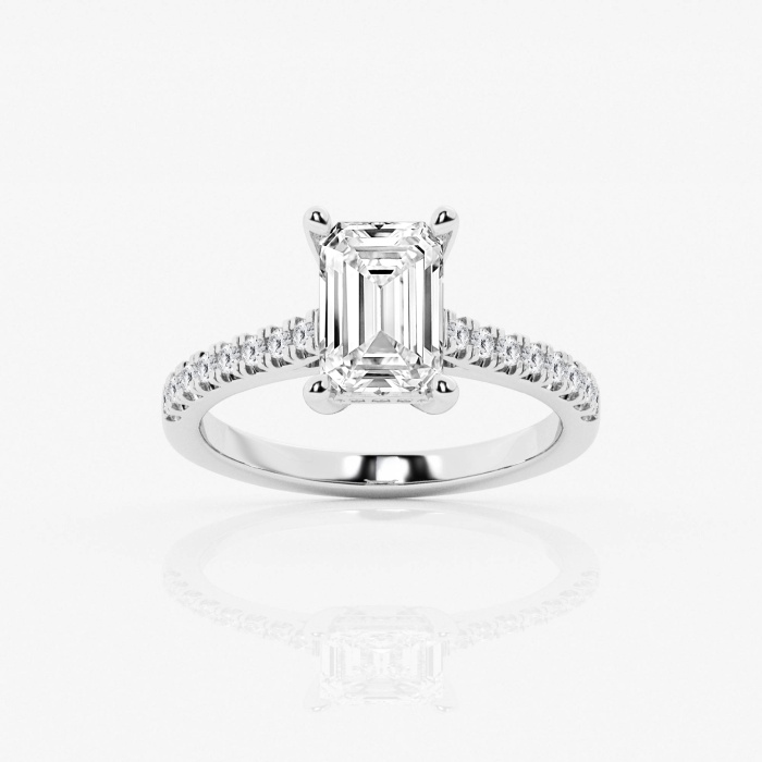 Badgley Mischka Near-Colorless 2 1/4 ctw Elongated Cushion Lab Grown  Diamond Hidden Halo Engagement Ring Platinum, GH, VS2+