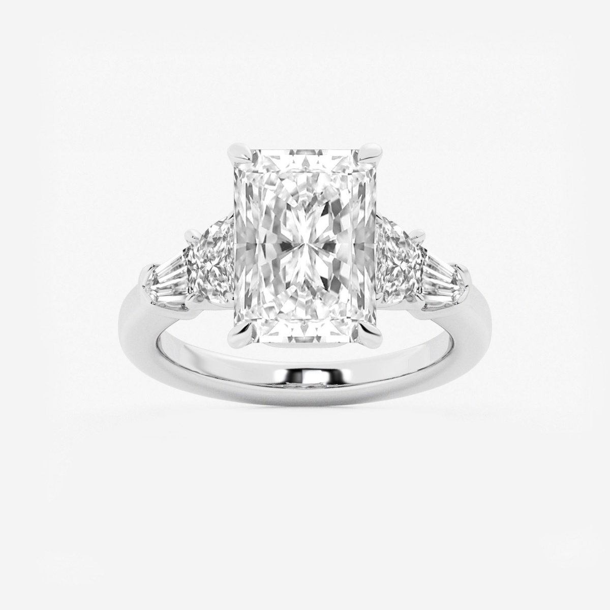 Badgley Mischka NearColorless 5 3/4 ctw Radiant Lab Grown Diamond Side