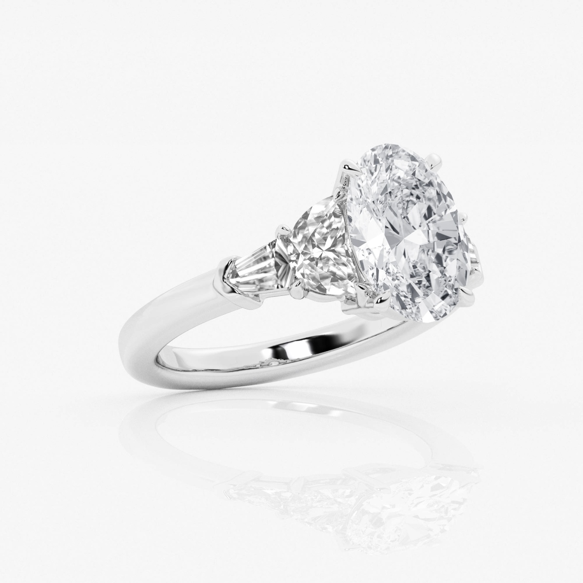 Badgley Mischka Near-Colorless 4 3/8 ctw Oval Lab Grown Diamond and  Engagement Rings - Grownbrilliance