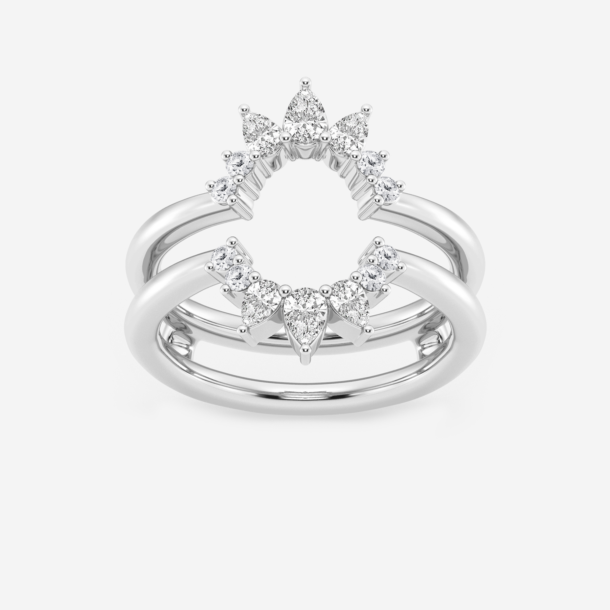 1/2 ctw Pear Lab Grown Diamond Ring Enhancer Grownbrilliance