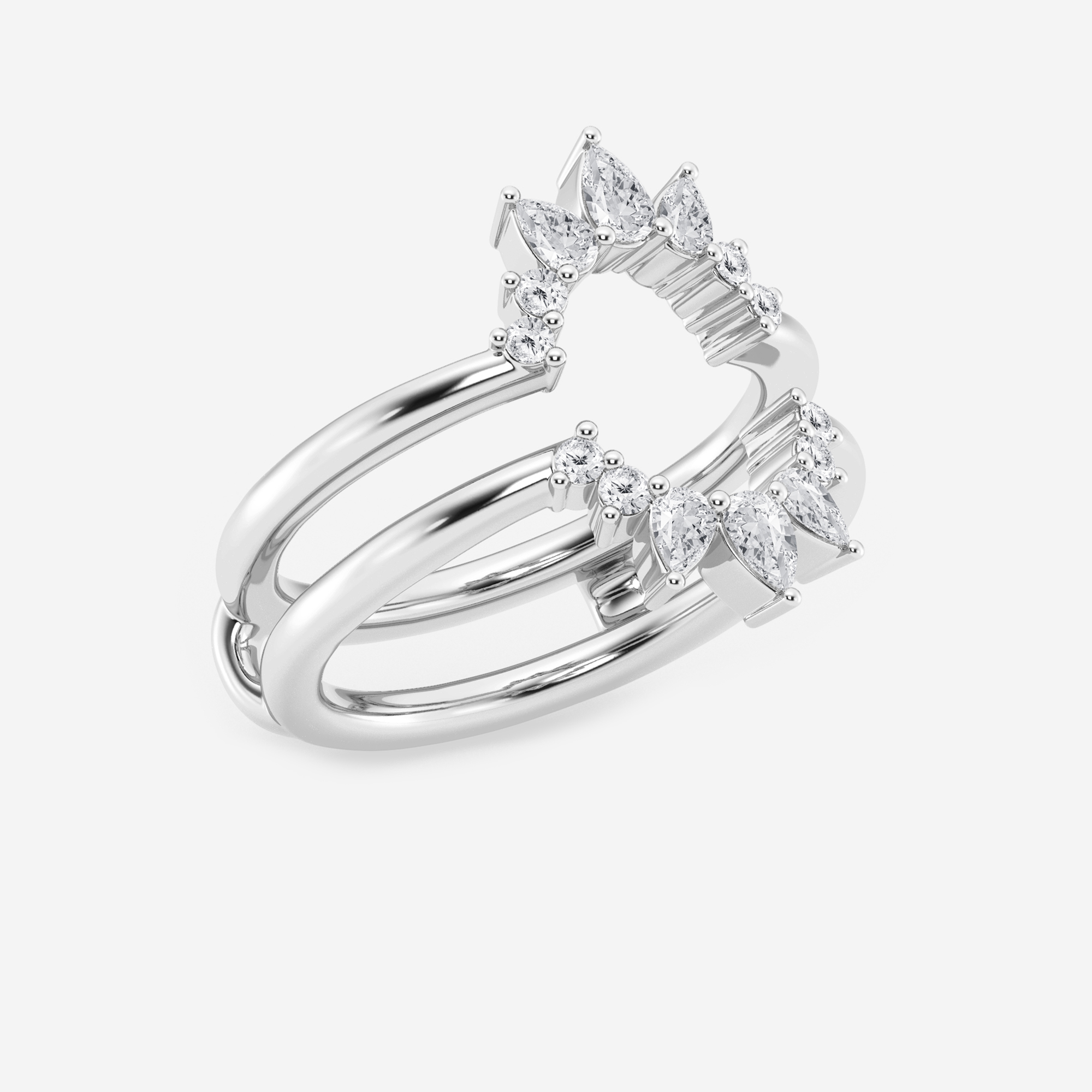 1/2 ctw Pear Lab Grown Diamond Ring Enhancer Grownbrilliance