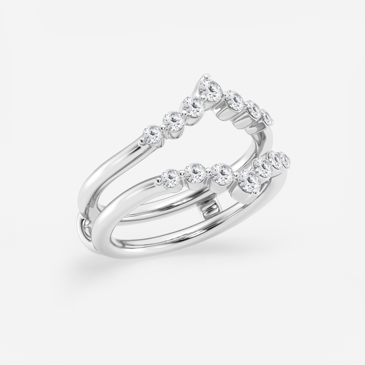 1/2 ctw Round Lab Grown Diamond Floating Ring Enhancer Grownbrilliance