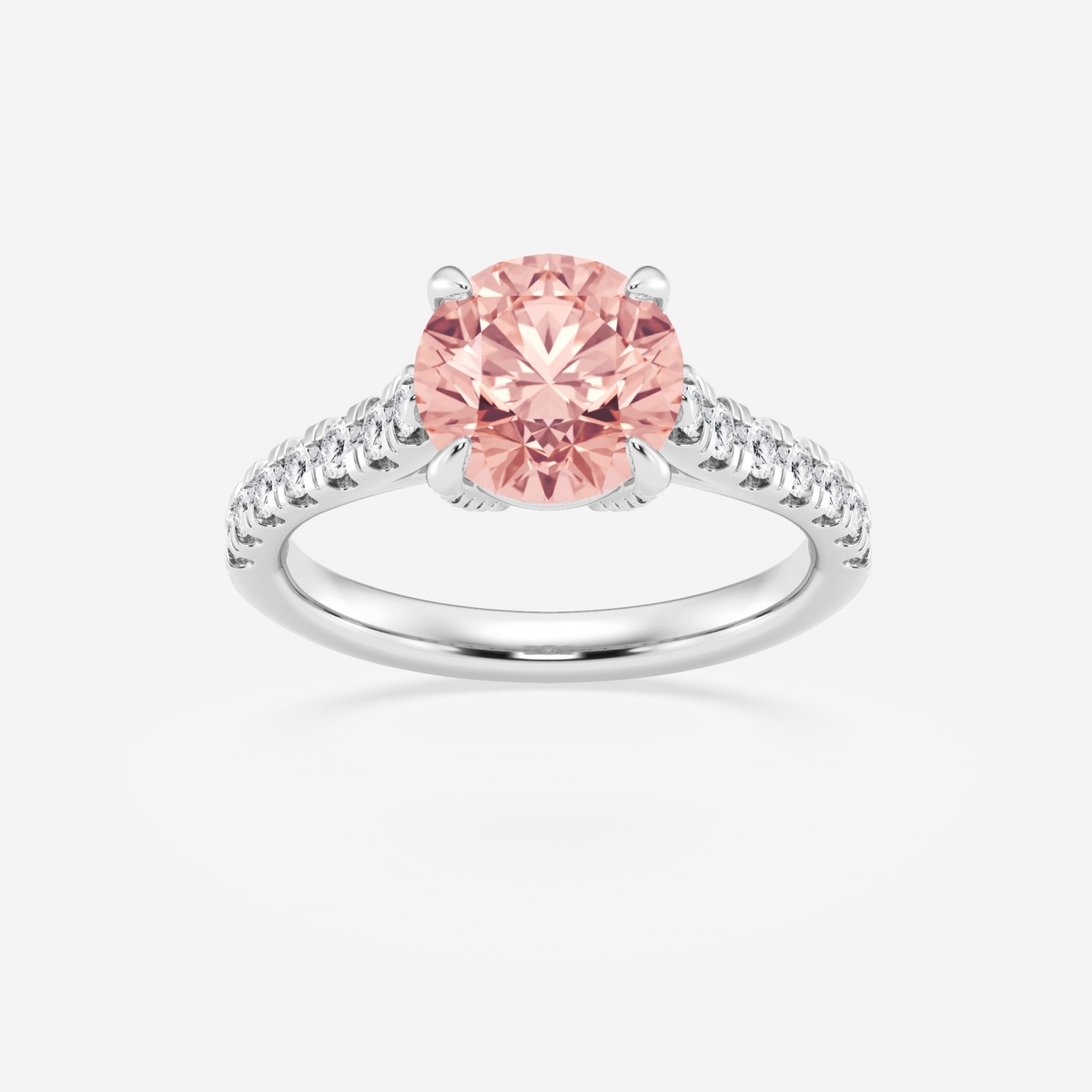 Lab created pink diamond clearance engagement rings