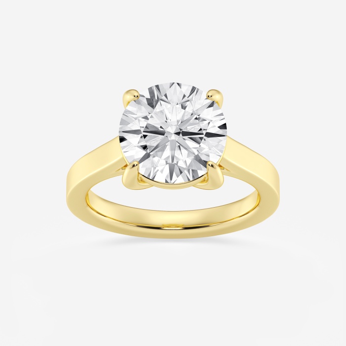 4 Ctw Round Lab Grown Diamond Solitaire Engagement Ring - Grownbrilliance