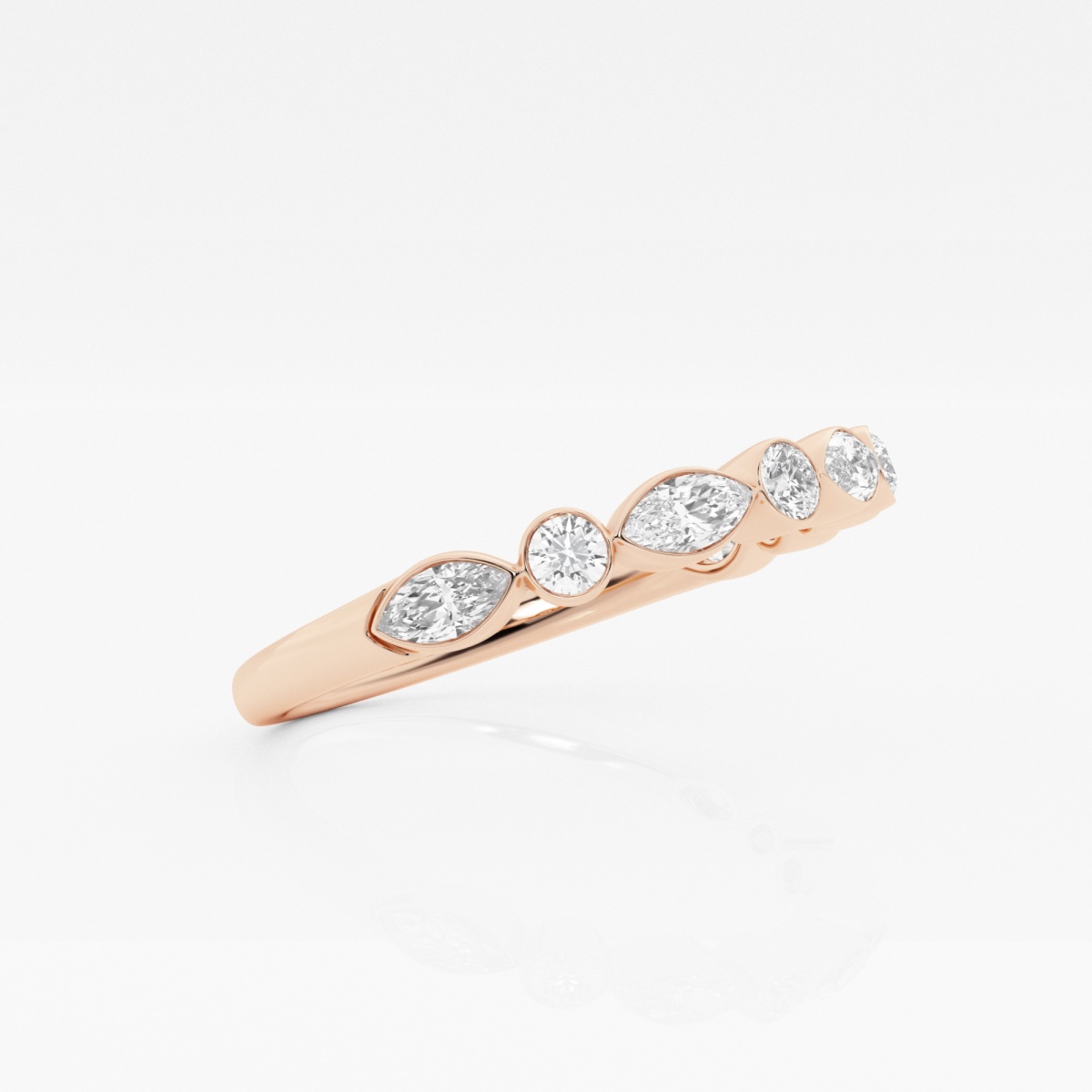 Additional Image 1 for  3/8 ctw Round and Marquise Lab Grown Diamond Stackable Ring