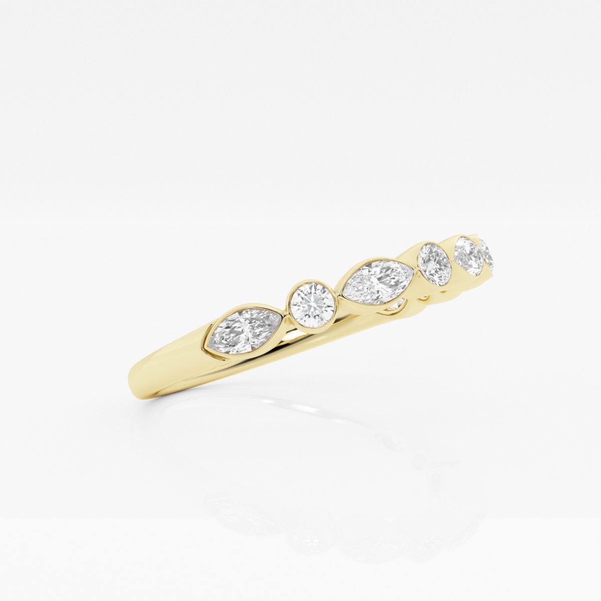 3/8 ctw Round and Marquise Lab Grown Diamond Stackable Ring