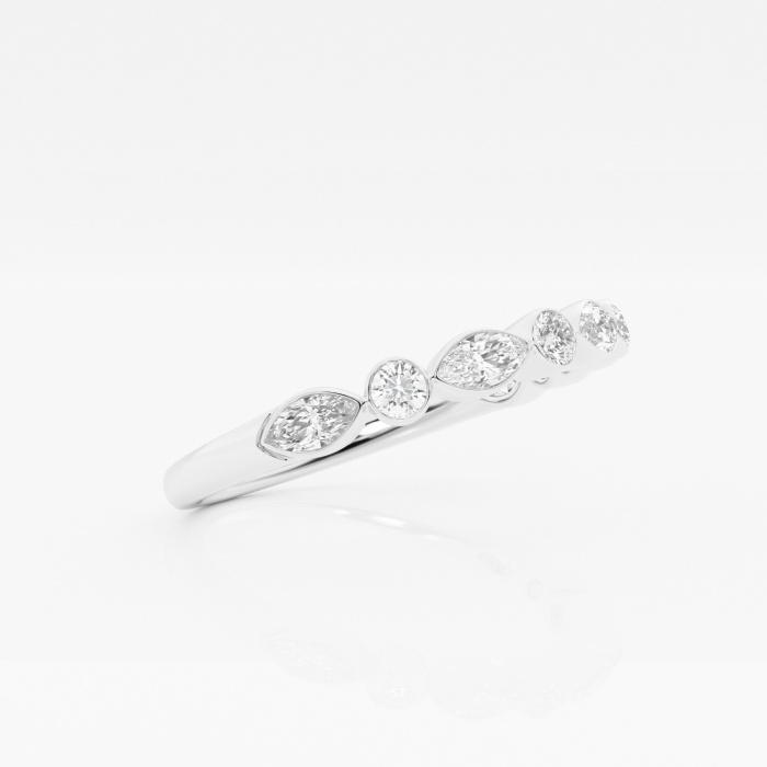 stapelbarer Ring mit rundem und marquisefarbenem Lab-Grown-Diamant von 3/8 ctw