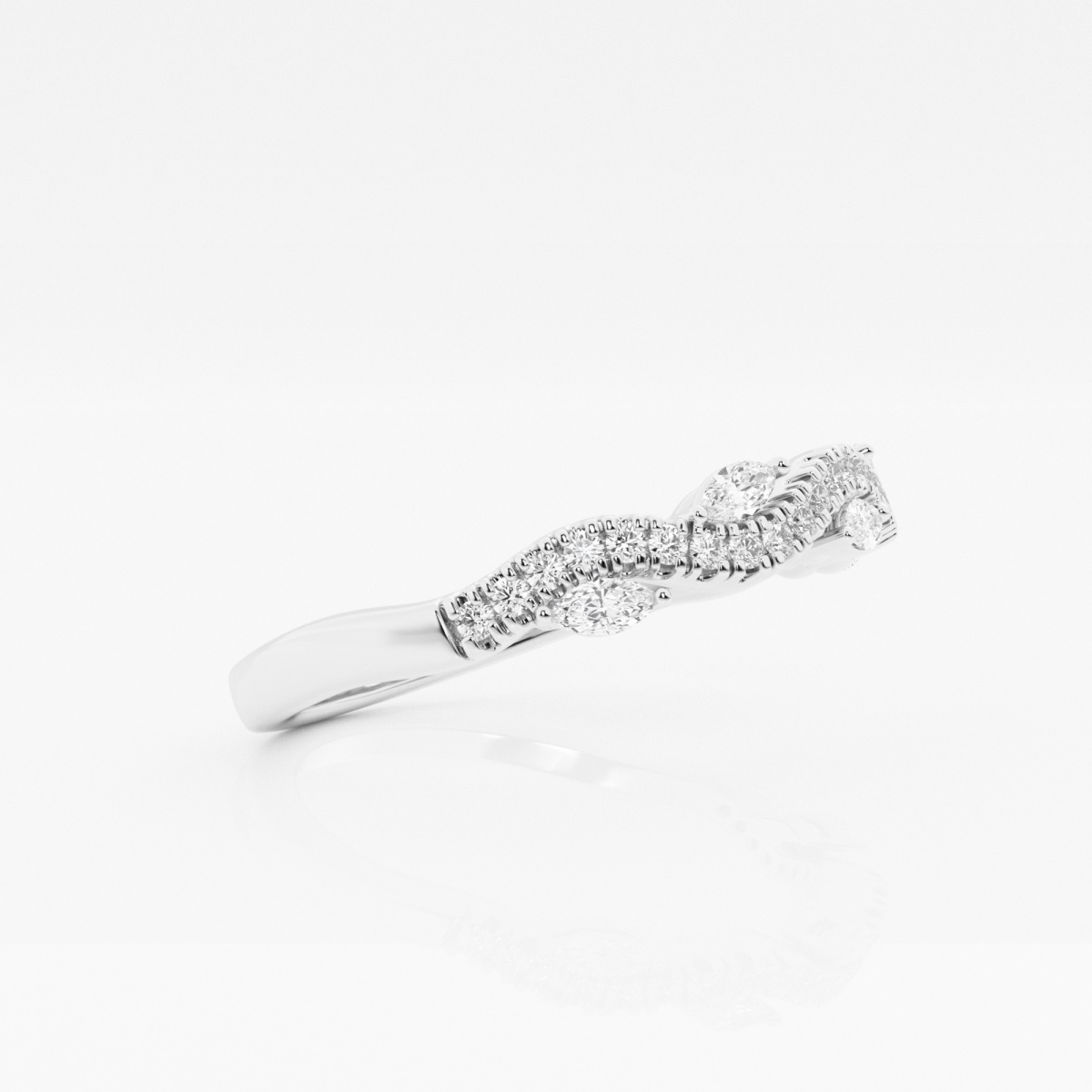 1/3 ctw Round and Marquise Lab Grown Diamond Vine Stackable Ring