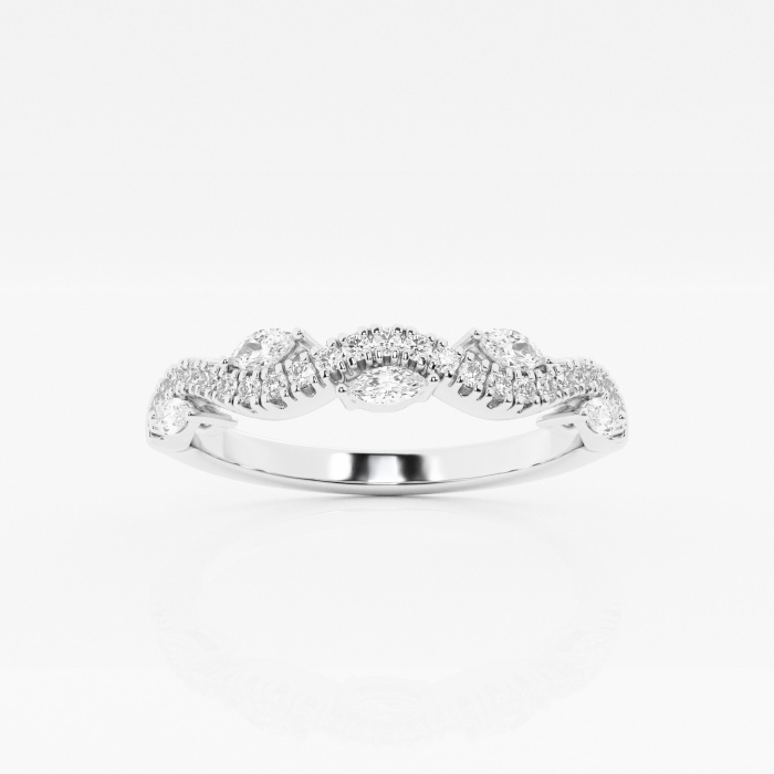 1/3 ctw Round and Marquise Lab Grown Diamond Vine Stackable Ring