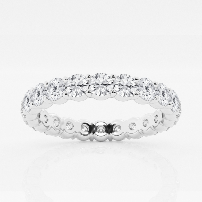 2 ctw Shared Prong Round Lab Grown Diamond Eternity Band - 3mm Width
