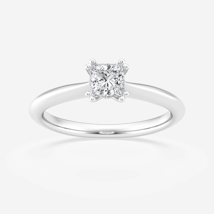 1/2 ctw Princess Lab Grown Diamond Double Prong Solitaire Engagement Ring